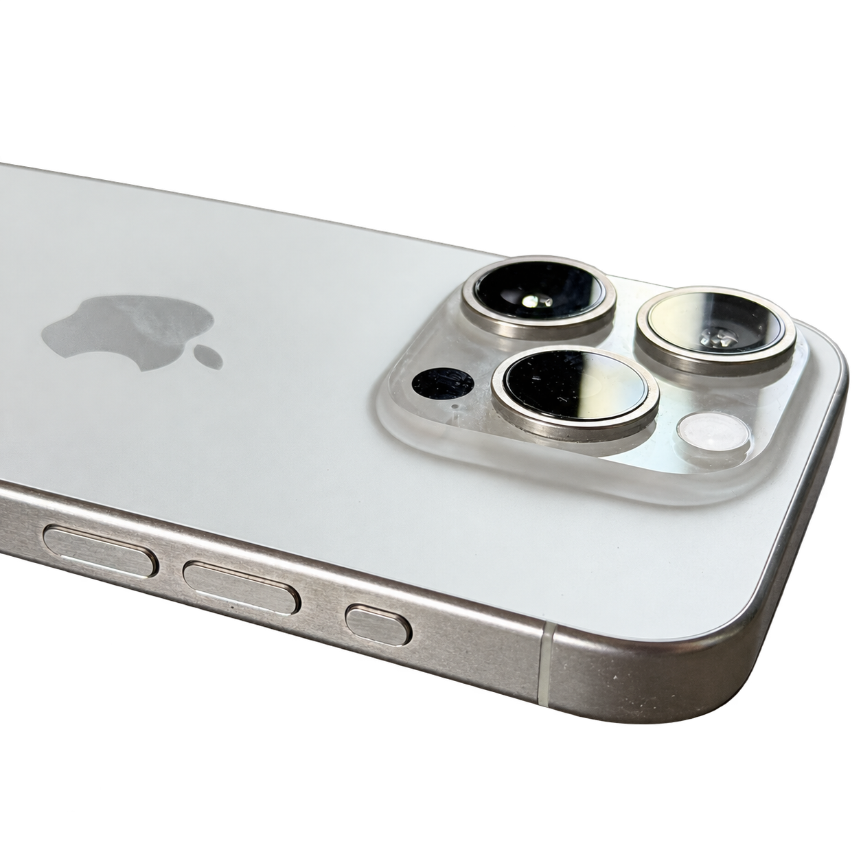 Camera's en zijknoppen van de aangeboden iPhone 15 Pro