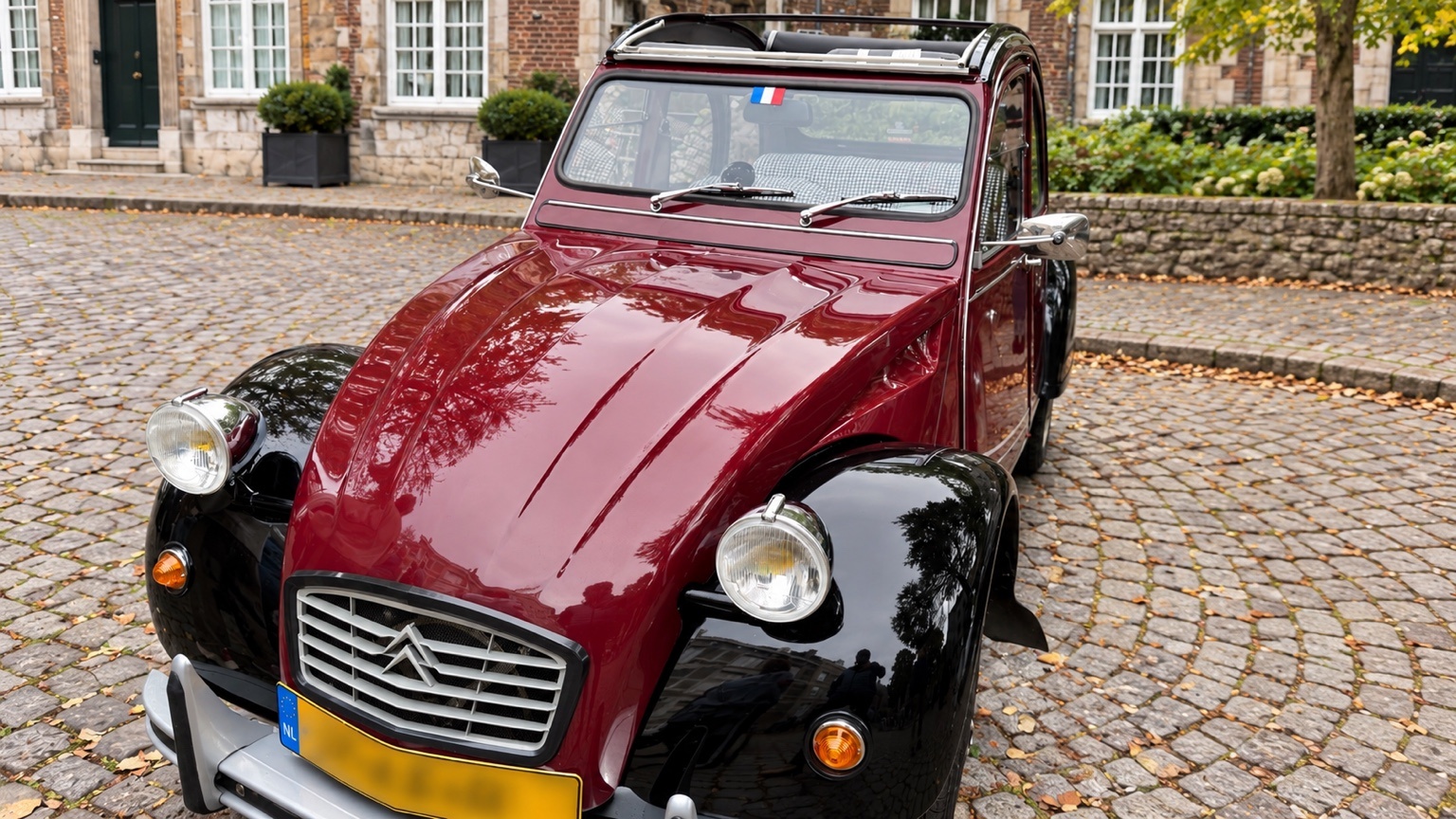 Rode klassieke Citroën tijdens Petit Paris