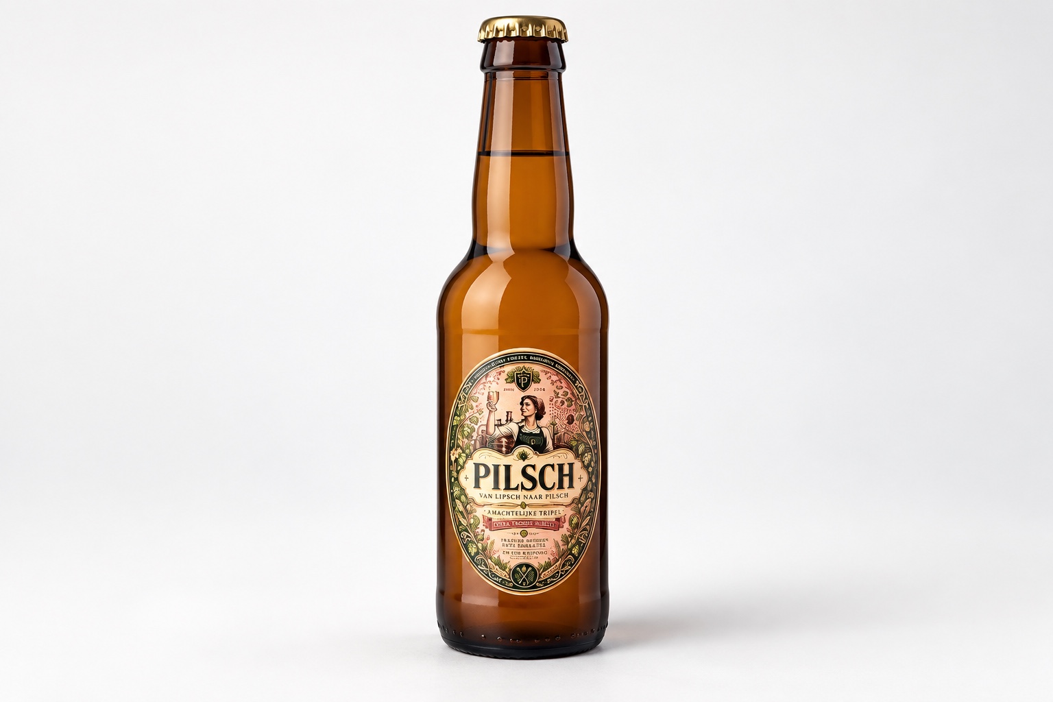 Fles Pilsch, een zelfgebrouwen tripel