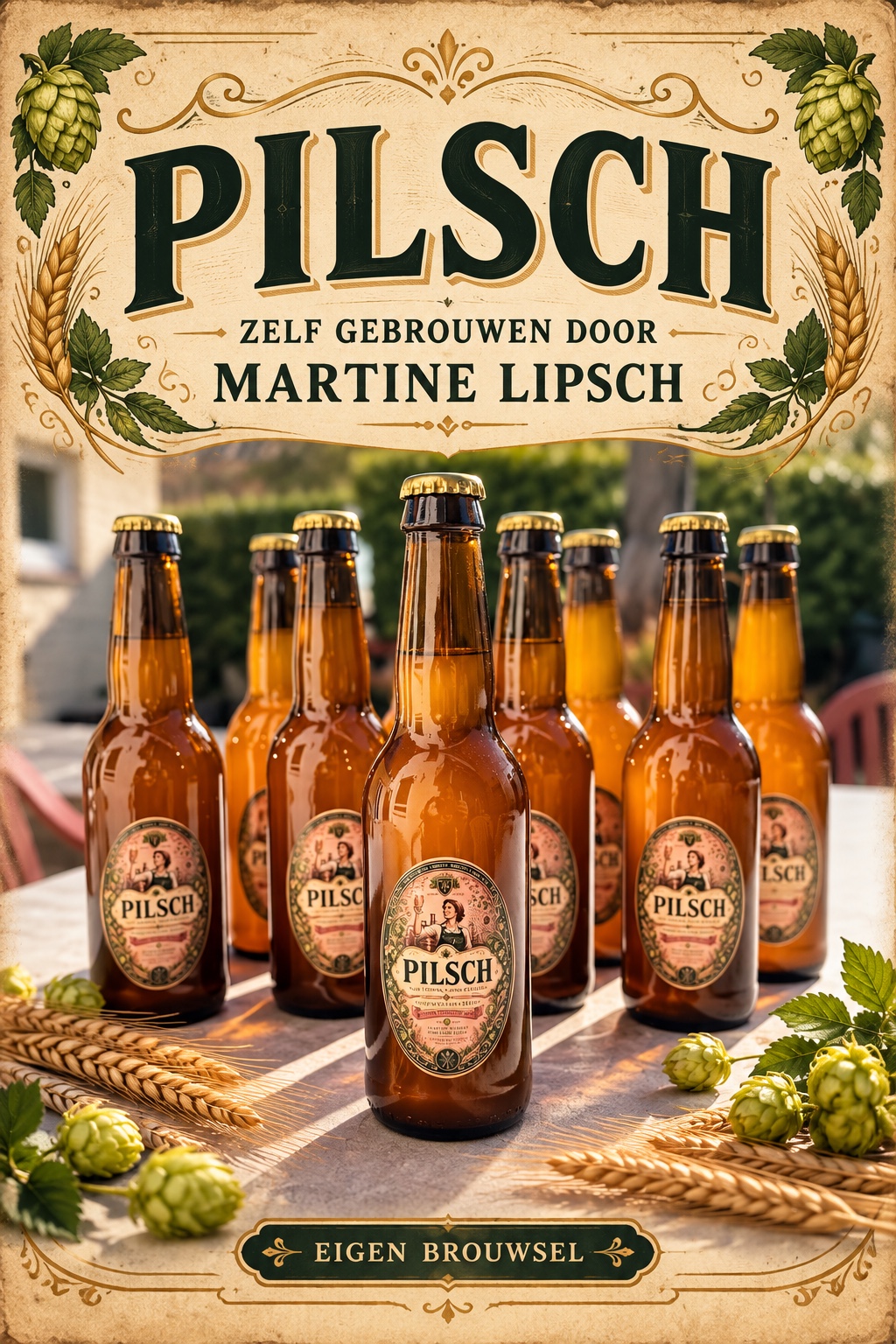 Kleine batch van tien flessen Pilsch